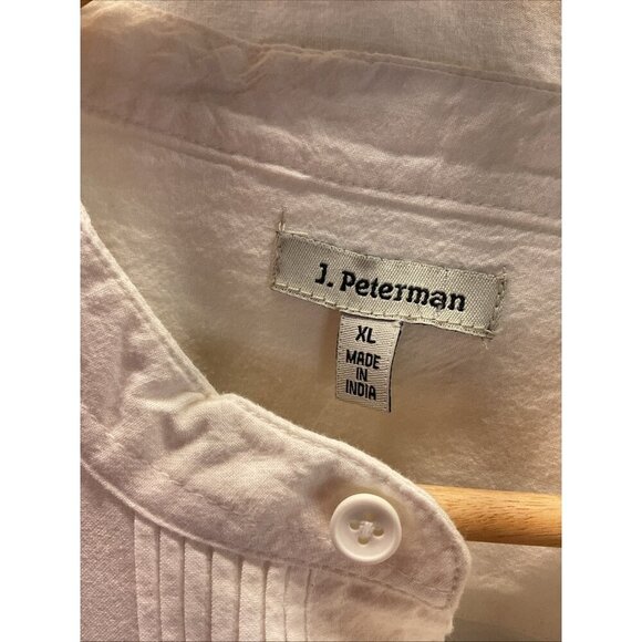 NEW J. Peterman Mens Shirt sz XL Pleated Ivory Poets Sleeve pioneer reenactment‎ - Picture 4 of 15